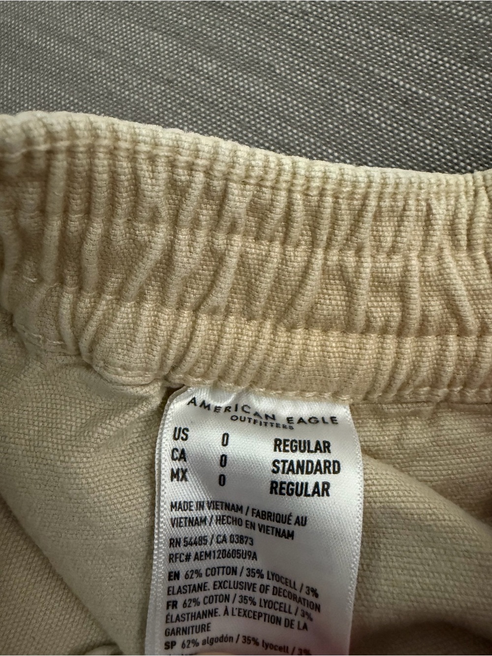 American Eagle Outfitters Tan Straight-Leg Cargo Pants with Utility Pockets - Picture 4 of 4